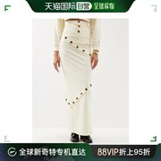 香港直邮A.W.A.K.E. MODE 女士系扣有机棉针织长款半身裙