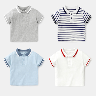 婴儿衣服polo衫短袖t恤0-3岁男童夏装宝宝女小童，上衣儿童幼儿外出