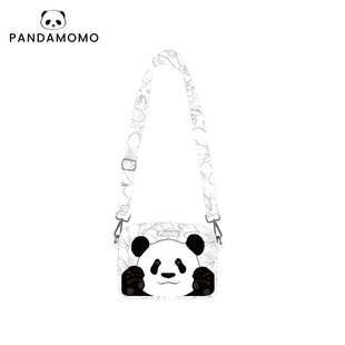 pandamomo大熊猫原创单肩卡通可爱斜挎小方包环保，布包包(布包包)萌兰