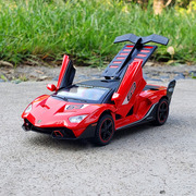132兰博基尼sc18仿真超跑合金，汽车模型男孩金属，回力车玩具车摆件