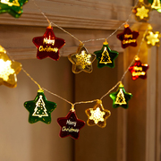 圣诞节装饰品彩灯串灯闪灯店铺，橱窗挂饰场景布置圣诞树创意小挂件
