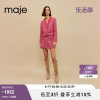 Maje Outlet春秋女装法式短款长袖设计感格纹花呢外套MFPVE00444