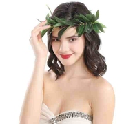 希腊女神仿真橄榄叶花环浆果橄榄枝头饰摄影度假旅游配饰