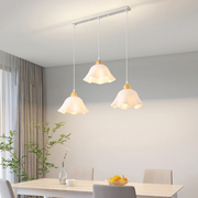 北欧简约创意灯具日式极简原木，三头餐桌饭厅吧台餐厅吊灯现代灯饰