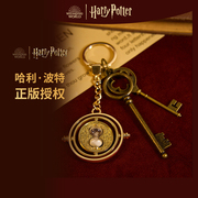 哈利波特正版周边时间转换器钥匙链，金属沙漏可动钥匙扣钥匙环
