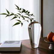 日式玻璃花瓶透明水培花器轻奢名宿餐桌禅意中式客厅装饰插花摆件