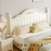 床实木床现代简约1.8米床欧式主卧双人床，出租房床美式床架单人床