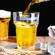 比利时福佳白啤酒杯创意，家用玻璃超大精酿扎啤酒杯个性六角啤酒杯