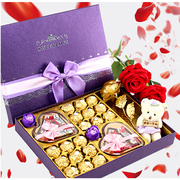 费列罗巧克力玫瑰花生日礼盒南宁同城达520情人节礼物