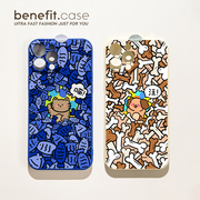benefit卡通可爱鱼和小猫情侣适用于苹果13手机壳iphone14promax12套11创意xsmax个性xr全包8plus硅胶软7