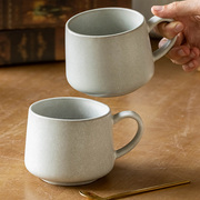 涧山集日式复古马克杯咖啡杯早餐，牛奶杯陶瓷杯水杯下午茶杯子微瑕