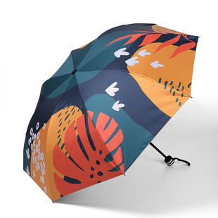 时尚印花雨伞自动折叠太阳伞女晴雨两用伞防晒遮阳伞高颜值雨伞雨
