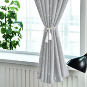 窗帘成品灰色全遮光布料简约现代客厅落地窗飘窗遮阳布短帘防