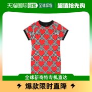 香港直发MOSCHINO 女士红色爱心图案连衣裙 W5A7380 M4160 0002