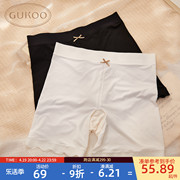 gukoo果壳打底裤，女夏季纯色简约纯棉，裆底女士安全裤组合