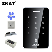 ZKAT触摸门禁系统电子密码刷卡锁套装玻璃门铁门电控磁力锁一体机