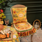 轻奢法式爱丽丝花园系列椅垫欧式美式家用桌椅坐垫定凳子垫子椅套