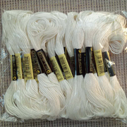 线号3865米白一包(白一包)10支十字绣线生态棉线涤棉，缝纫刺绣线1支8米6股