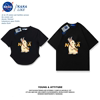 NASA联名~不一样特别的情侣装夏季2023潮牌一长一短袖T恤男女