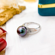 diy珍珠配件g18k黄金珍珠戒指，空托时尚指环托女款配9-12mm圆珠