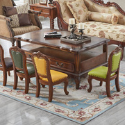 高档美式小凳子靠背家用客厅沙发实木雕花茶几凳儿童小椅子矮凳换