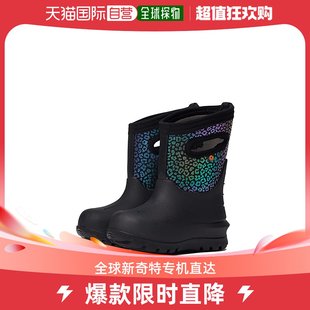 香港直邮潮奢 bogs 女童Neo - Rainbow 经典款豹纹雨靴(幼童/小童