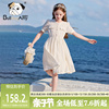 女童小香风连衣裙2024夏白色蕾丝裙洋气儿童短袖小女孩公主裙