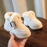 。加绒加厚雪地靴，冬季厚底防滑保暖女童，马丁靴2022女宝宝短靴