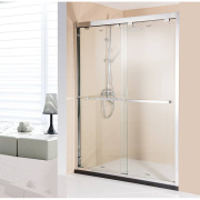 深圳简易淋浴房整体浴室一字形304不锈钢玻璃隔断移门沐浴房定制