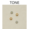 tone小雏菊锆石耳夹蚊香盘，高级感简约小众，清新精致小巧无耳洞耳钉