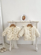 韩版冬装婴儿小棉袄女宝宝夹棉棉衣保暖外套套装加厚开衫