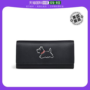 radley Walkies 女士长款大号翻盖钱包 黑色 美国奥莱直发