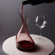 格凌兰 欧式时尚S型竖纹水晶玻璃醒酒器家用餐桌装饰天鹅形分酒壶