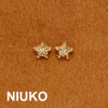 niuko精致星星水钻金色，衬衫小纽扣子高档衬衣，针织钮扣服装辅料扣