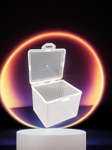 四方塑料盒子透明收纳盒翻盖式迷你小号盒方形零件盒抽屉式小盒子