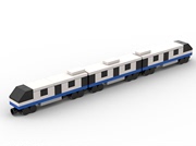国产小颗粒积木moc迷你小火车，拼插玩具模型，兼容乐高动车高铁列车