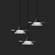 美式简约北欧现代灯具创意个性饭厅三头餐桌灯吧台餐厅灯玻璃吊灯