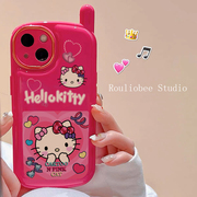 少女心Hello Kitty适用iPhone13proMax手机壳12苹果14卡通Pro软XR X女款xs Max可爱7/8plus个性大哥大保护套