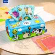 Aipinqi儿童毛绒纸巾盒玩具婴儿手指锻炼模拟学习抽纸巾玩具