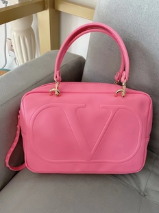 华伦玫红色玫粉色大容量，化妆包斜挎包手提包改造包