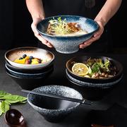 轻奢日式陶瓷碗家用大号拉面拌面碗高级感汤碗创意餐具套装商用