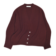 秋冬设计款，抽条厚色纺针织羊绒，开衫外套