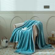 贝贝绒毛毯法兰绒加厚午睡毯麦穗，纹提花珊瑚绒毯子双人空调毯