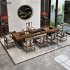 新中式实木茶桌全套家用办公洽谈大板桌泡茶桌椅原木功夫茶台茶几