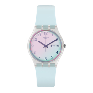 Swatch/斯沃琪手表女色彩密码时尚休闲学生情侣石英男女表 GE713