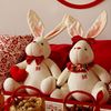 压床娃娃一对结婚兔子玩偶兔喜公仔送新娘礼物小红书毛绒玩具