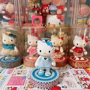 日本限量版中古昭和hello kitty四肢转动公仔礼盒玩具凯蒂猫