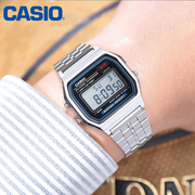卡西欧CASIO手表男女情侣款 A159WA-N1 方块带闹钟秒表防水电子表