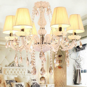 欧式吊灯客厅白色水晶灯，卧室餐厅灯简约现代家居，书房蜡烛灯饰灯具