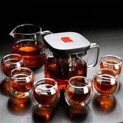 耐高温玻璃茶具套装家用功夫，茶盘大号茶壶耐热日式煮茶泡茶器客厅